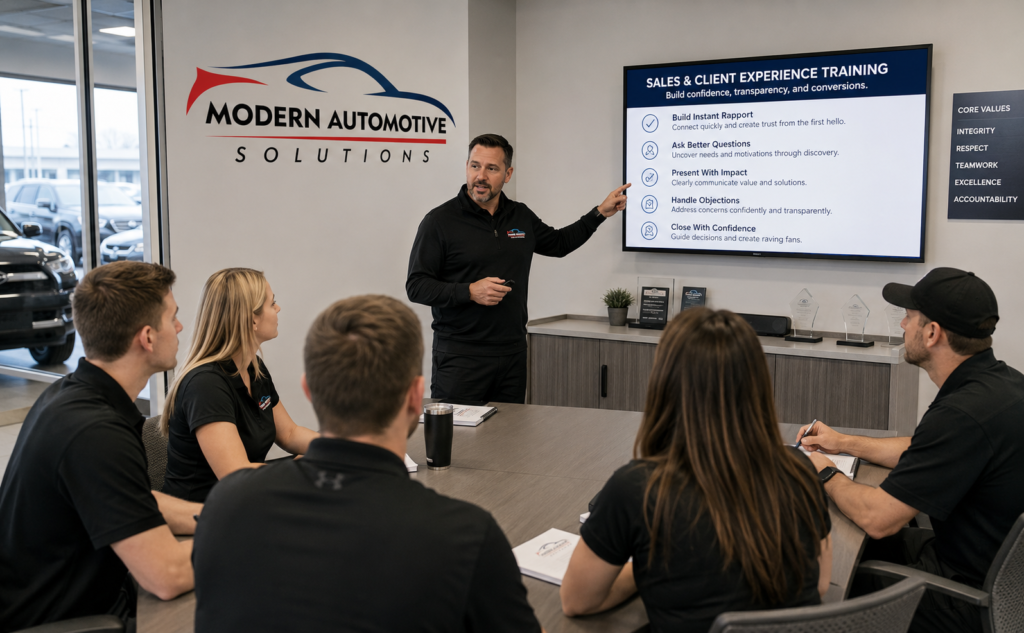 Sales & Client Experience Training in a car dealership